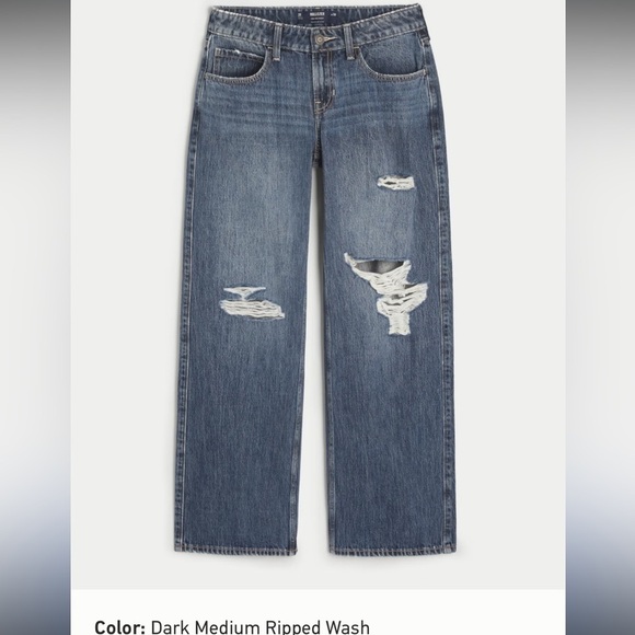 Hollister Low Rise Vintage Baggy Jeans NWT— 1 REGULAR - Picture 2 of 4